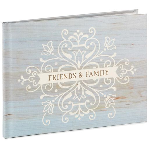 Friends & Family Scroll Design Guest Book, 