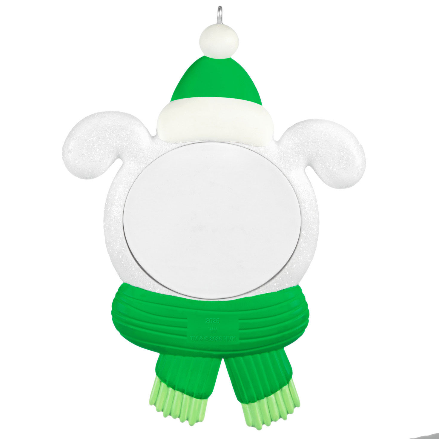 Dog in Hat Scarf Photo Frame Keepsake Ornament Back image number 6