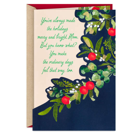You're the Best Kind of Friend Christmas Card for Mom