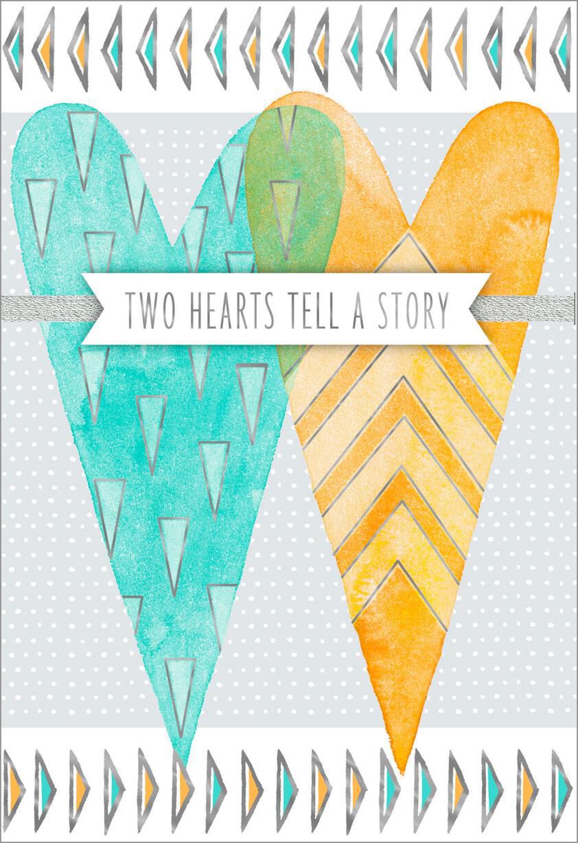 Two Hearts Tell a Story Anniversary Card