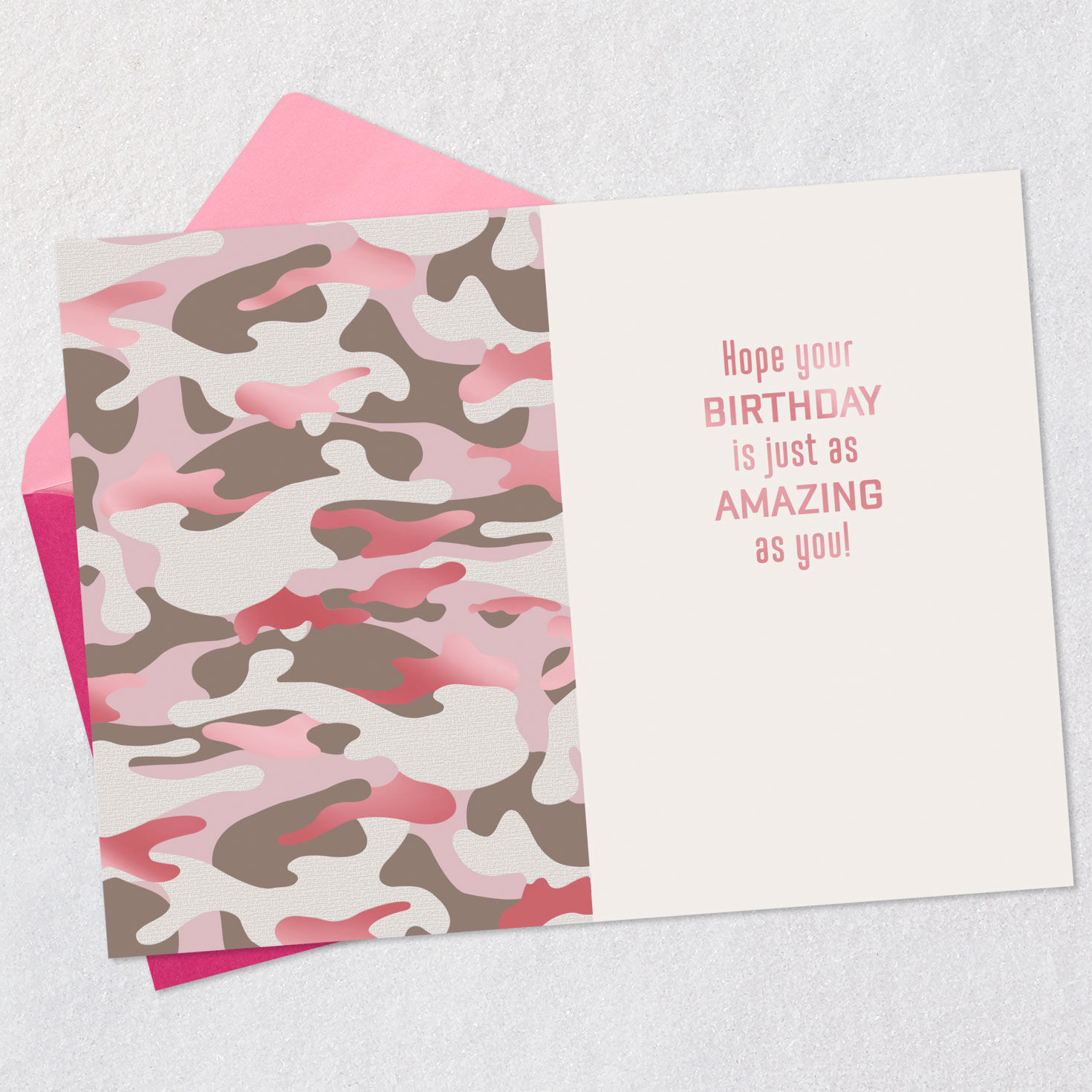 Pretty in Pink Camo Birthday Card for Her for only USD 3.99 | Hallmark