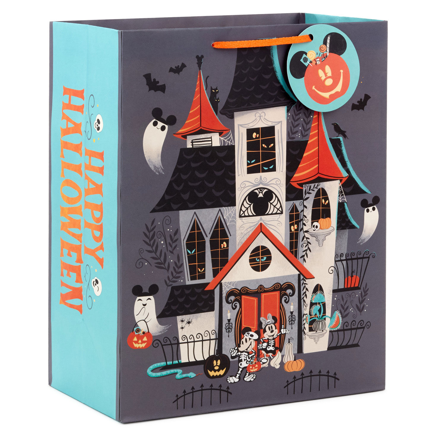 13" Disney Mickey and Minnie Haunted House Large Halloween Gift Bag for only USD 4.49 | Hallmark