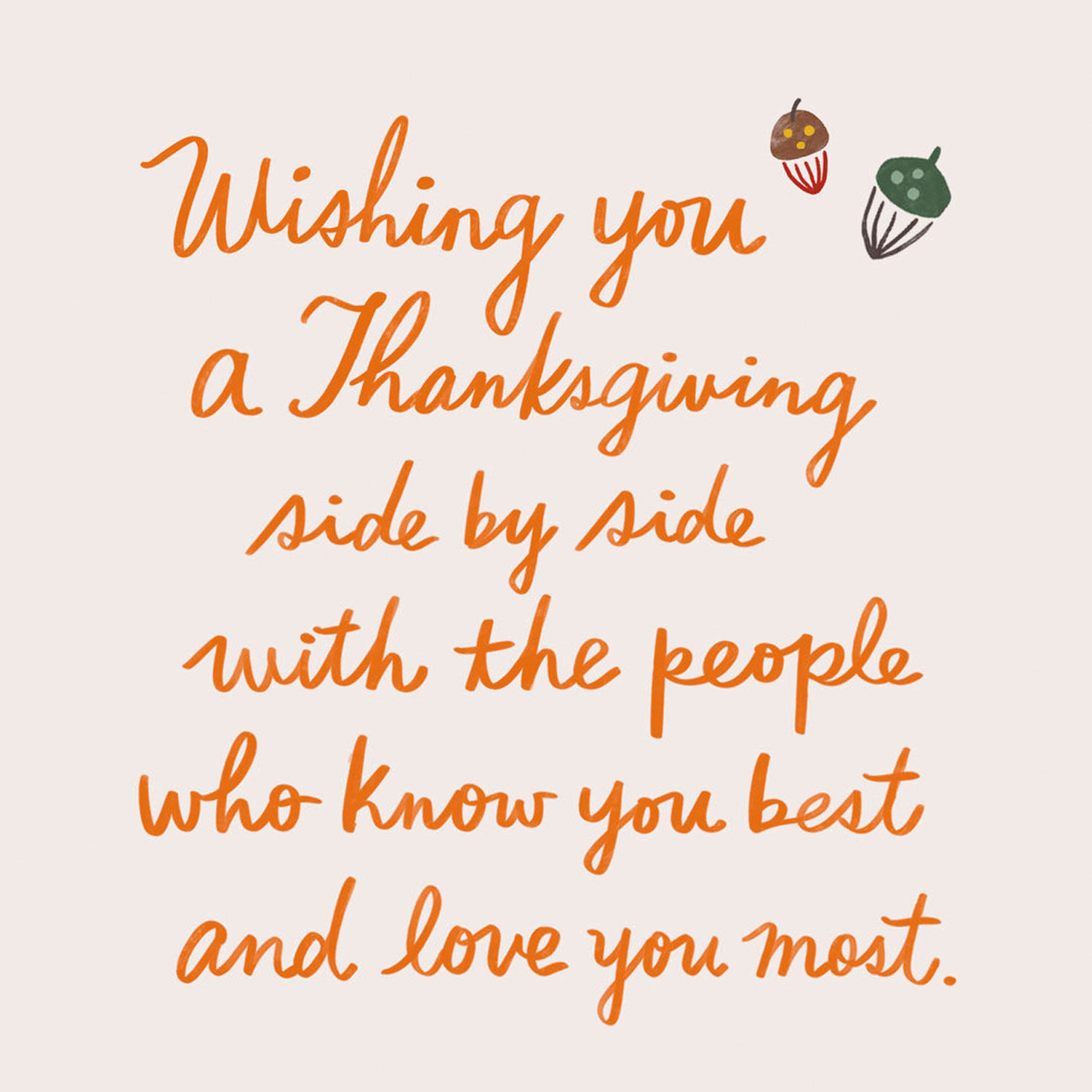 Fall Leaves and Acorns Thanksgiving Card for Sister and Family Sentiment image number 2