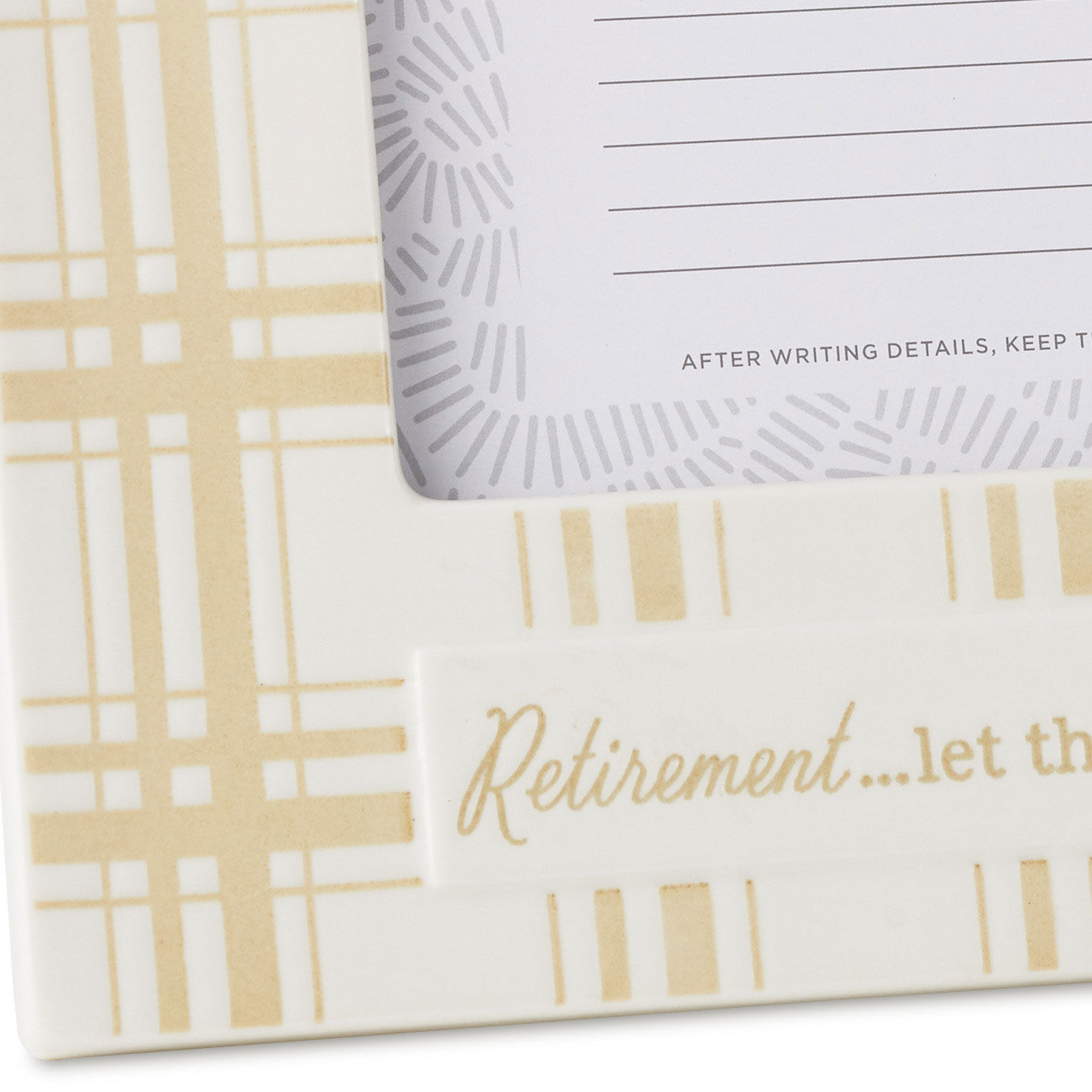 Retirement Quote on Plaid Picture Frame, 4x6, , large image number 4