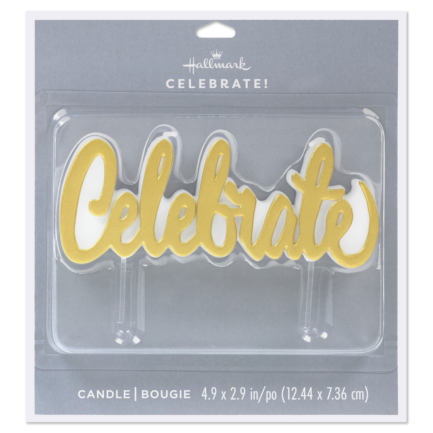 Script Gold Celebrate Grad or Birthday Candle package front image number 6