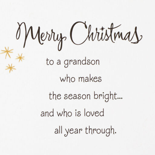 You Make the Season Bright Christmas Card for Grandson, 