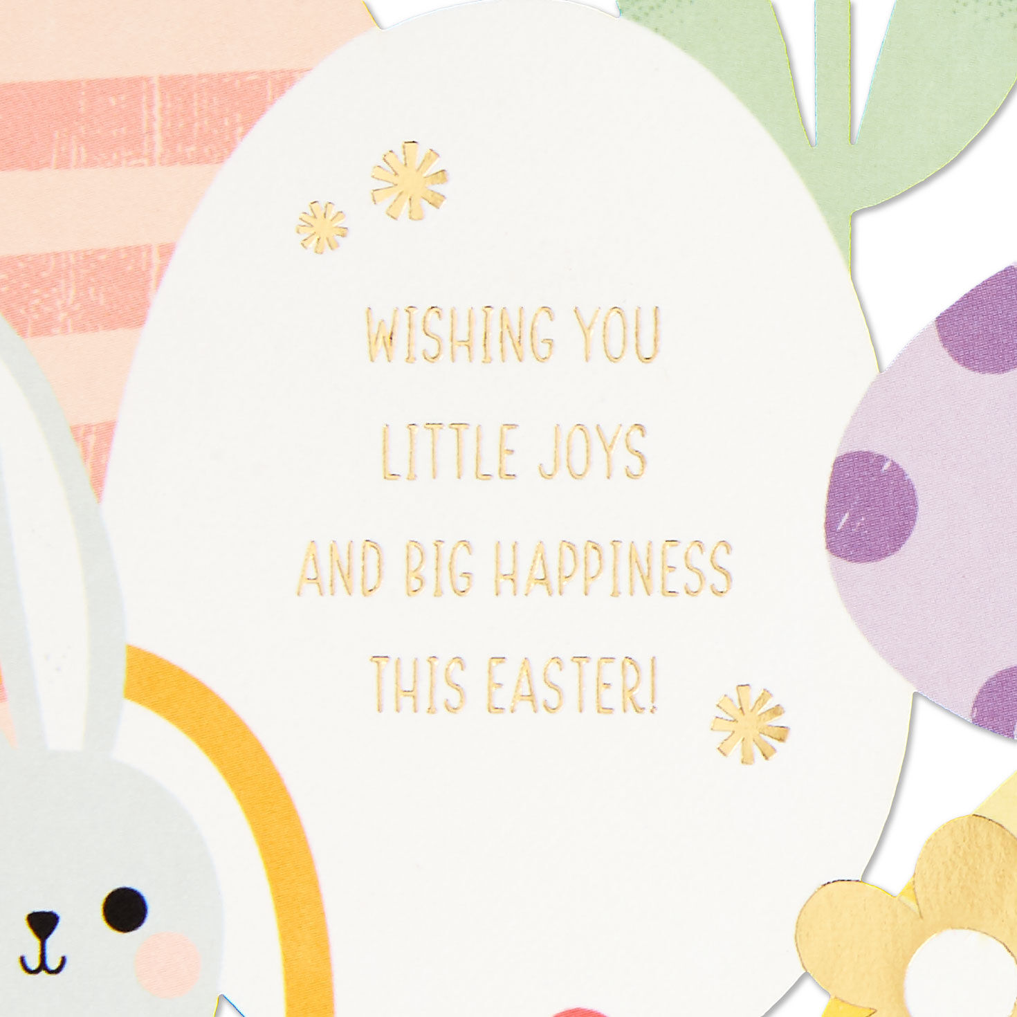 Cute Animals and Flowers Fold Out Easter Card upclose detail image number 3