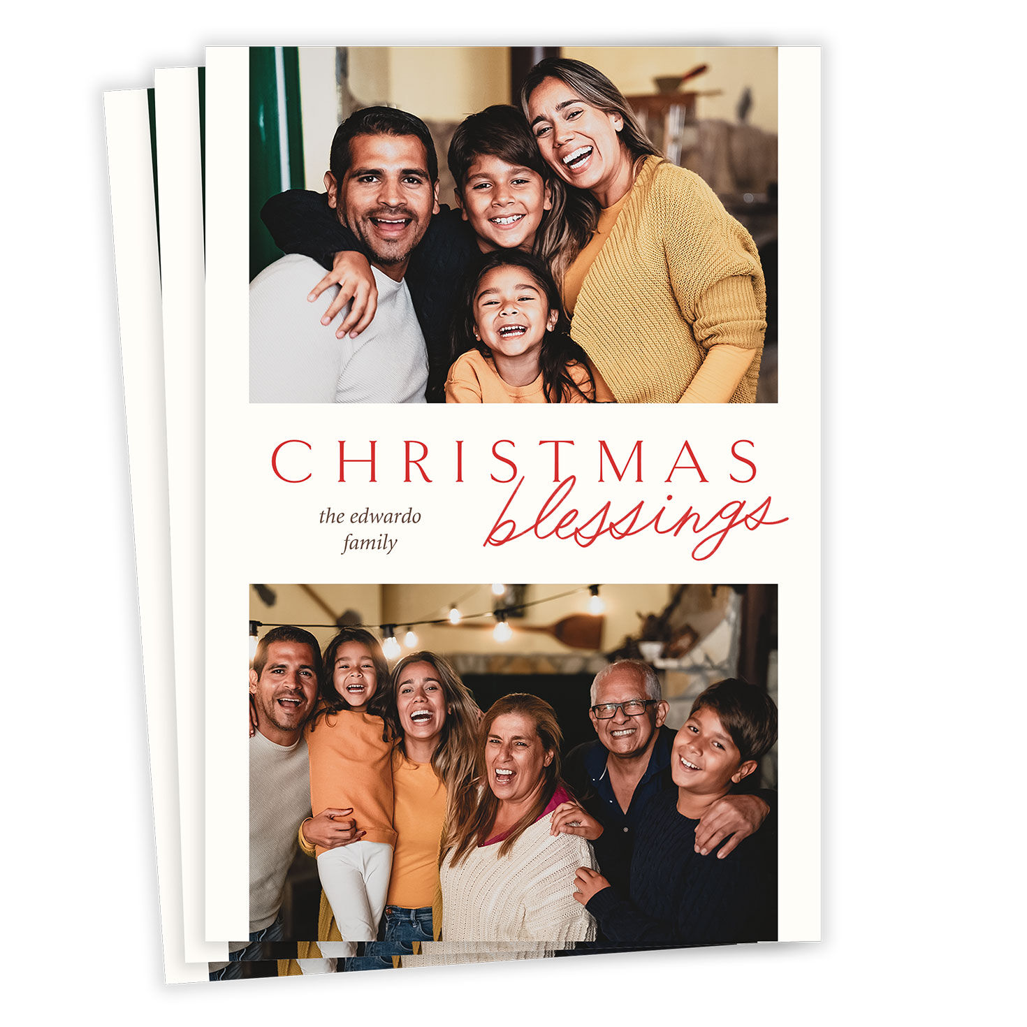 Blessings Flat Christmas Photo Card