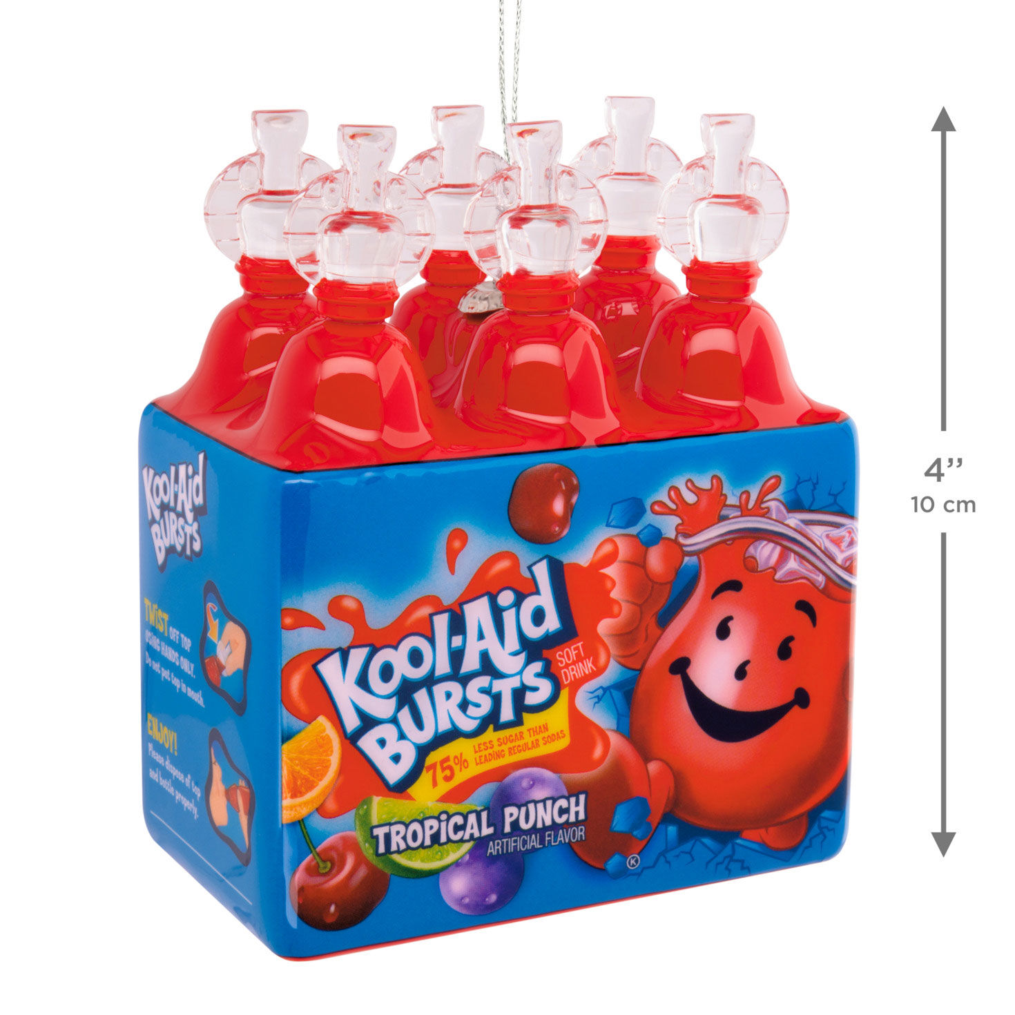 Red Kool-Aid Drink Bottles Christmas Ornament measurement image number 3