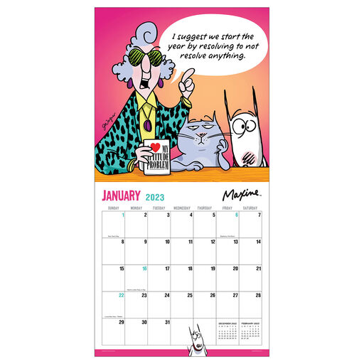 2023 Maxine At Full Volume Wall Calendar, 12-Month, 