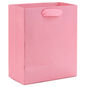 6.5" Solid Pink Small Gift Bag, Pink, large image number 6
