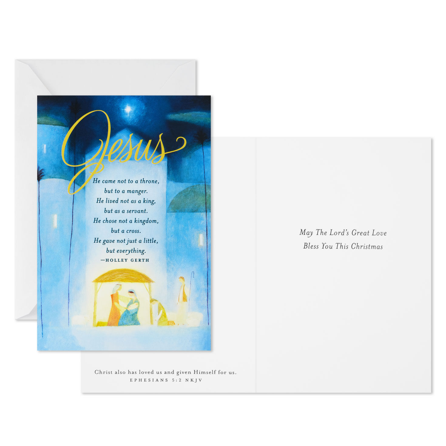 Manger DaySpring Religious Christmas Cards Card Front with Sentiment image number 3