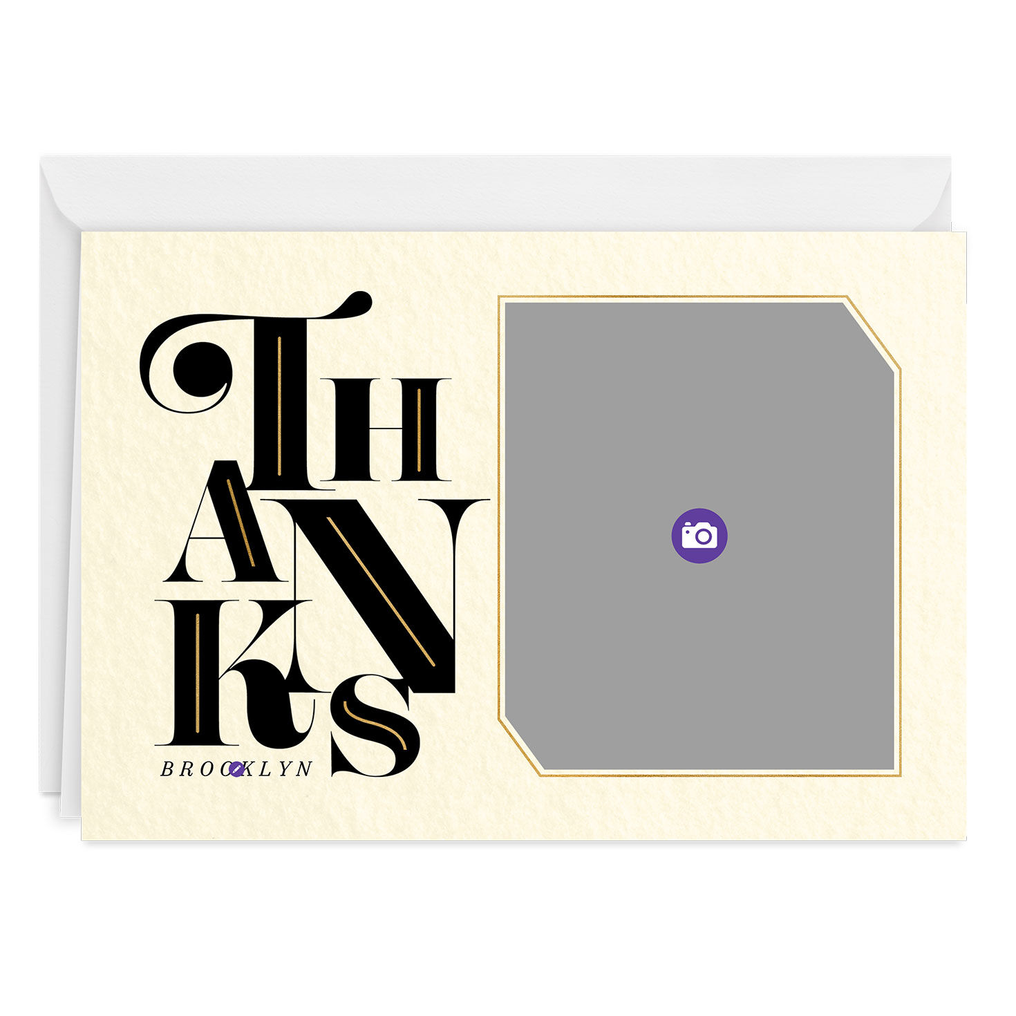 Black and Gold Letters Custom Thank-You Card for only USD 4.99 | Hallmark