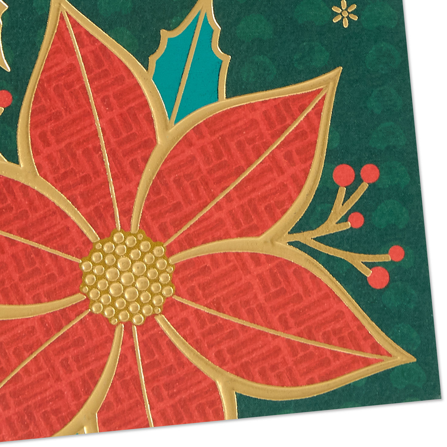 Elegant Poinsettia Love Christmas Card for Spouse Card Front Detail image number 7