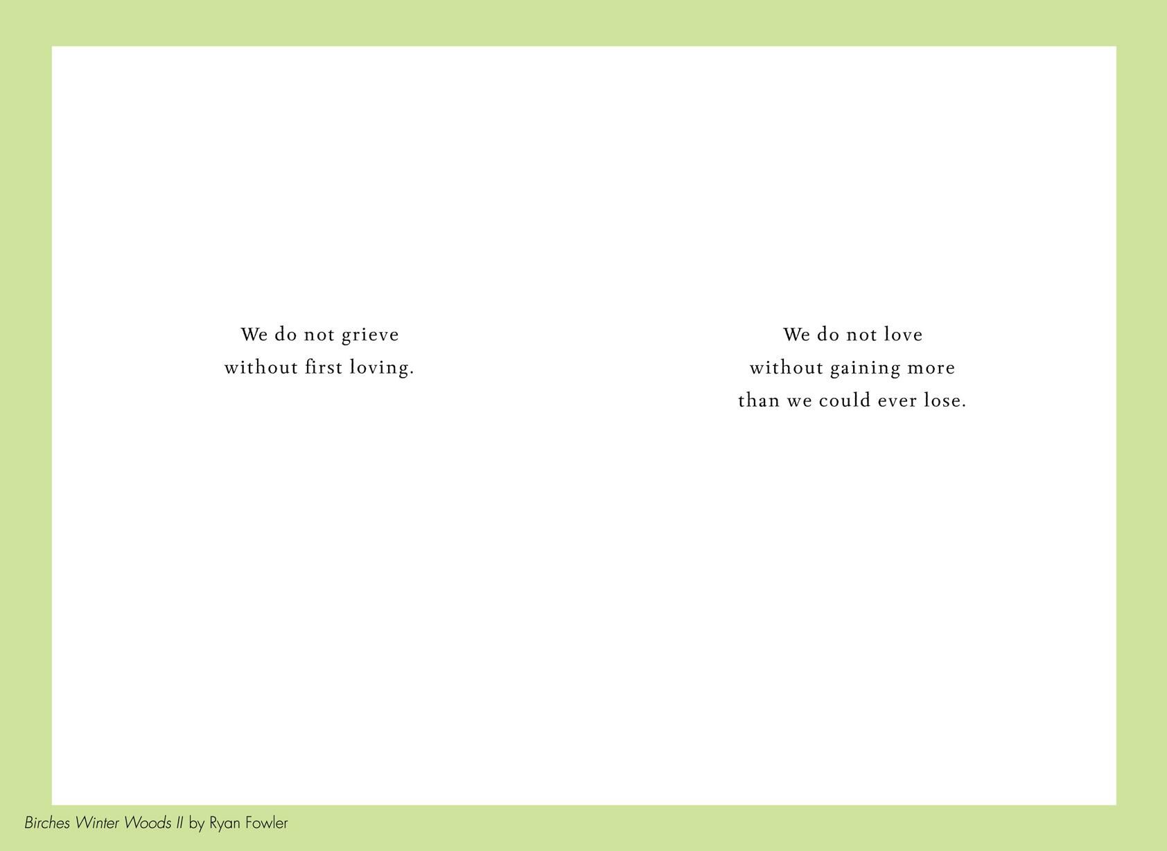 Birch Trees With Bird Sympathy Card