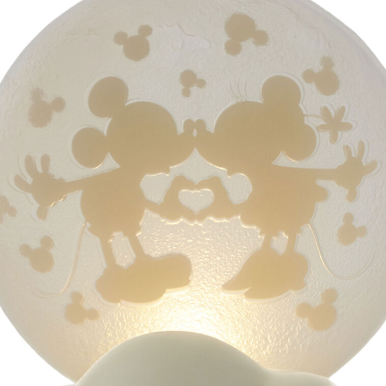 Disney Mickey Mouse and Minnie Mouse Moon Figurine With Light, , large image number 4