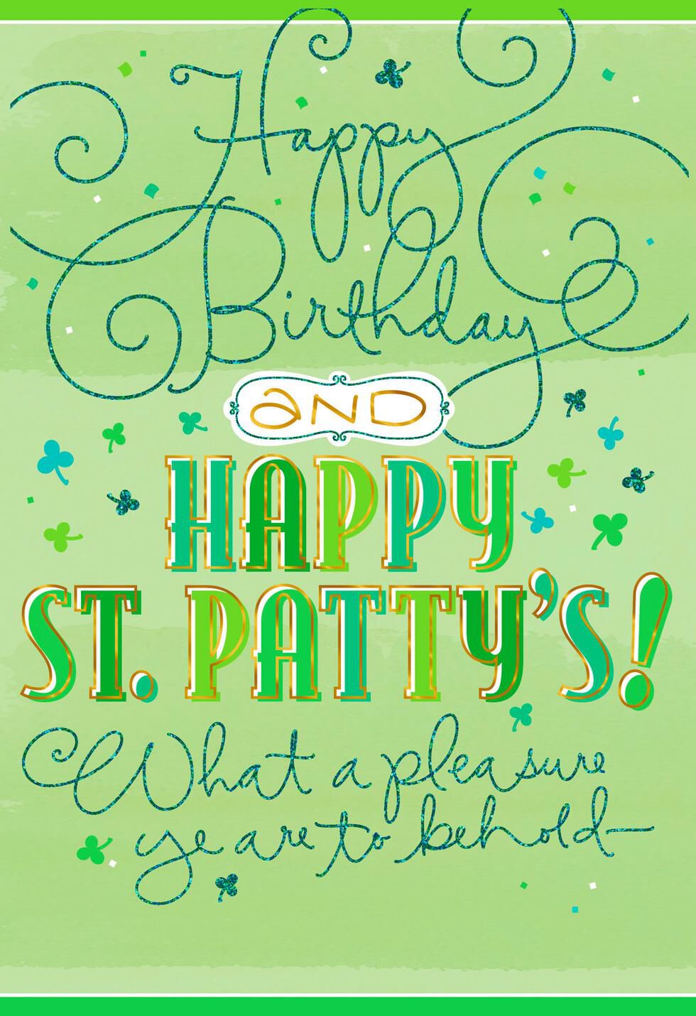 Sign of the Shamrock St. Patrick's Day Birthday Card