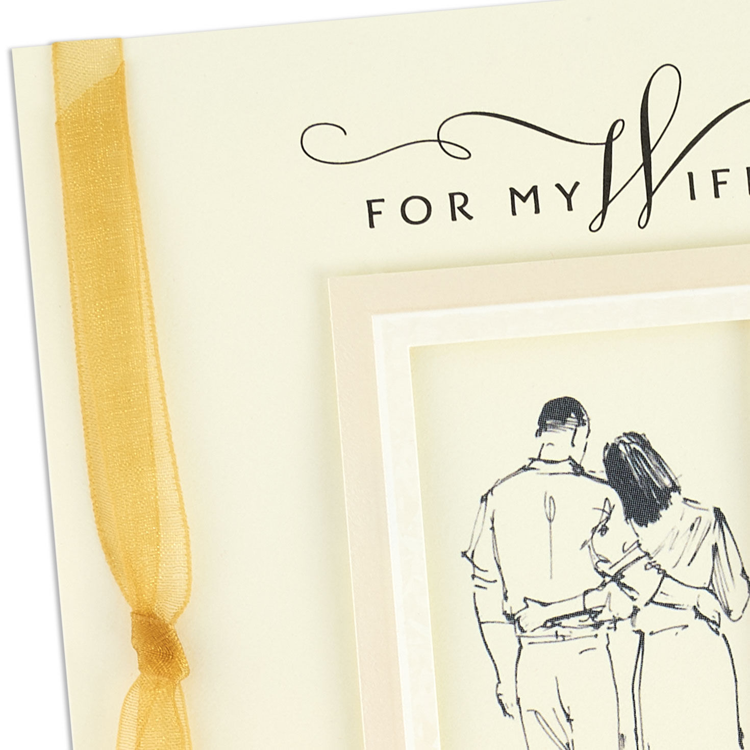 Man and Woman Walking Valentines Day Card for Wife Card Front Detail image number 4