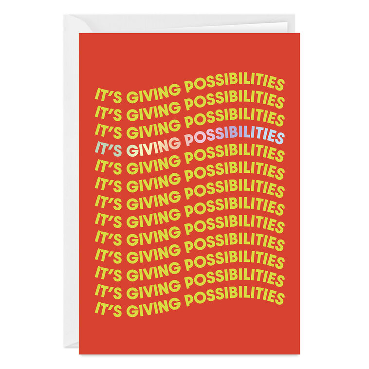 It's Giving Possibilities Custom Congratulations Card