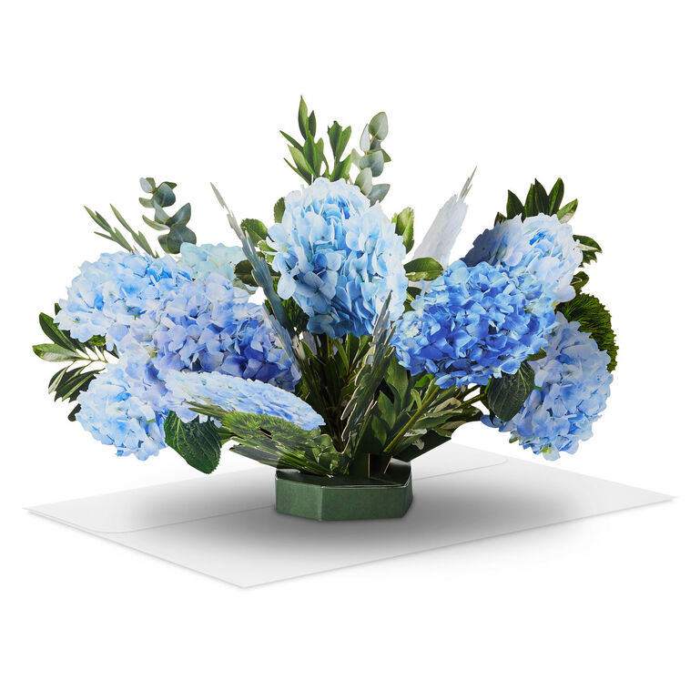 Build-a-Bouquet Blue Hydrangeas Pop-Up Paper Flowers