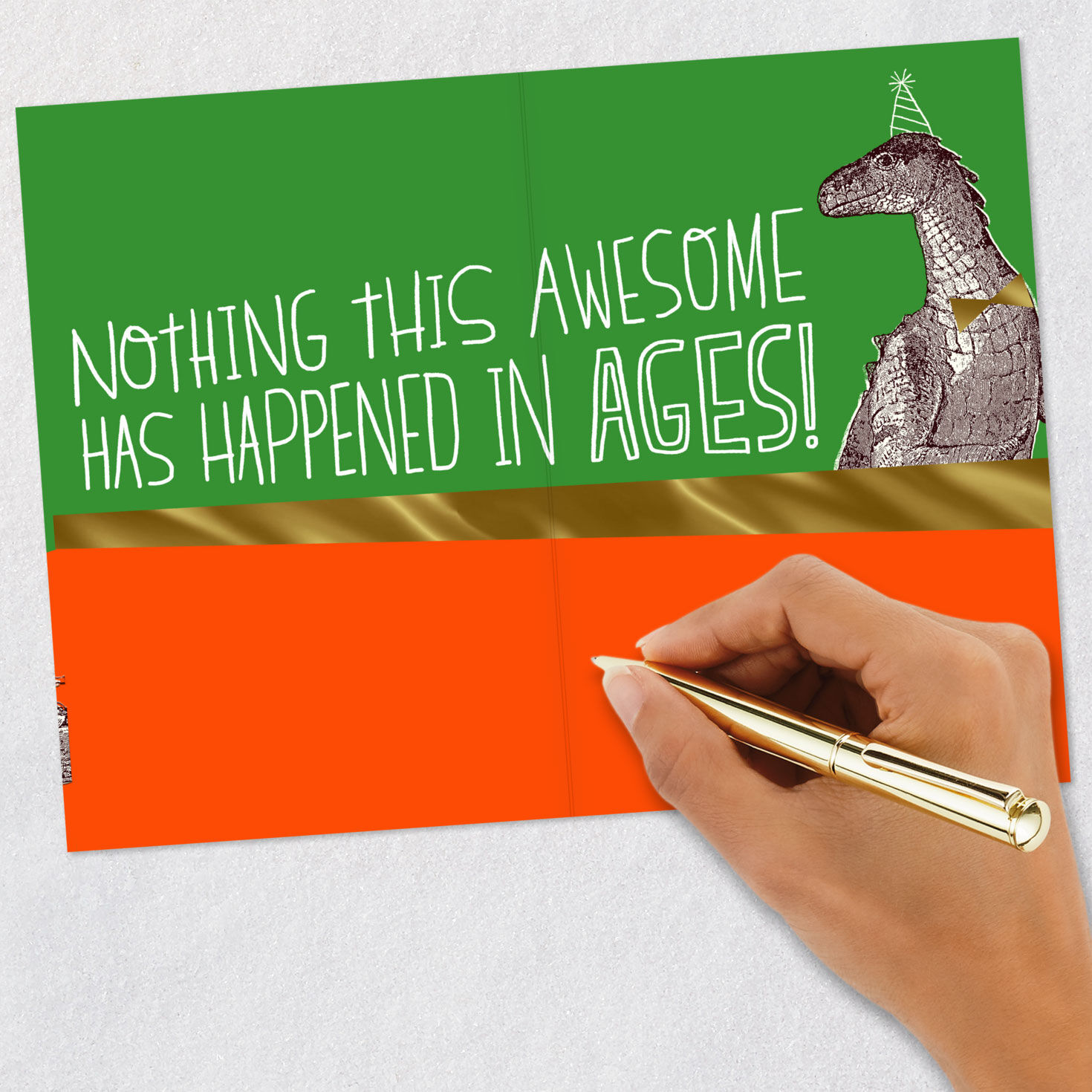 Huge News Party Dinosaur Funny Birthday Card for Kids for only USD 2.99 | Hallmark