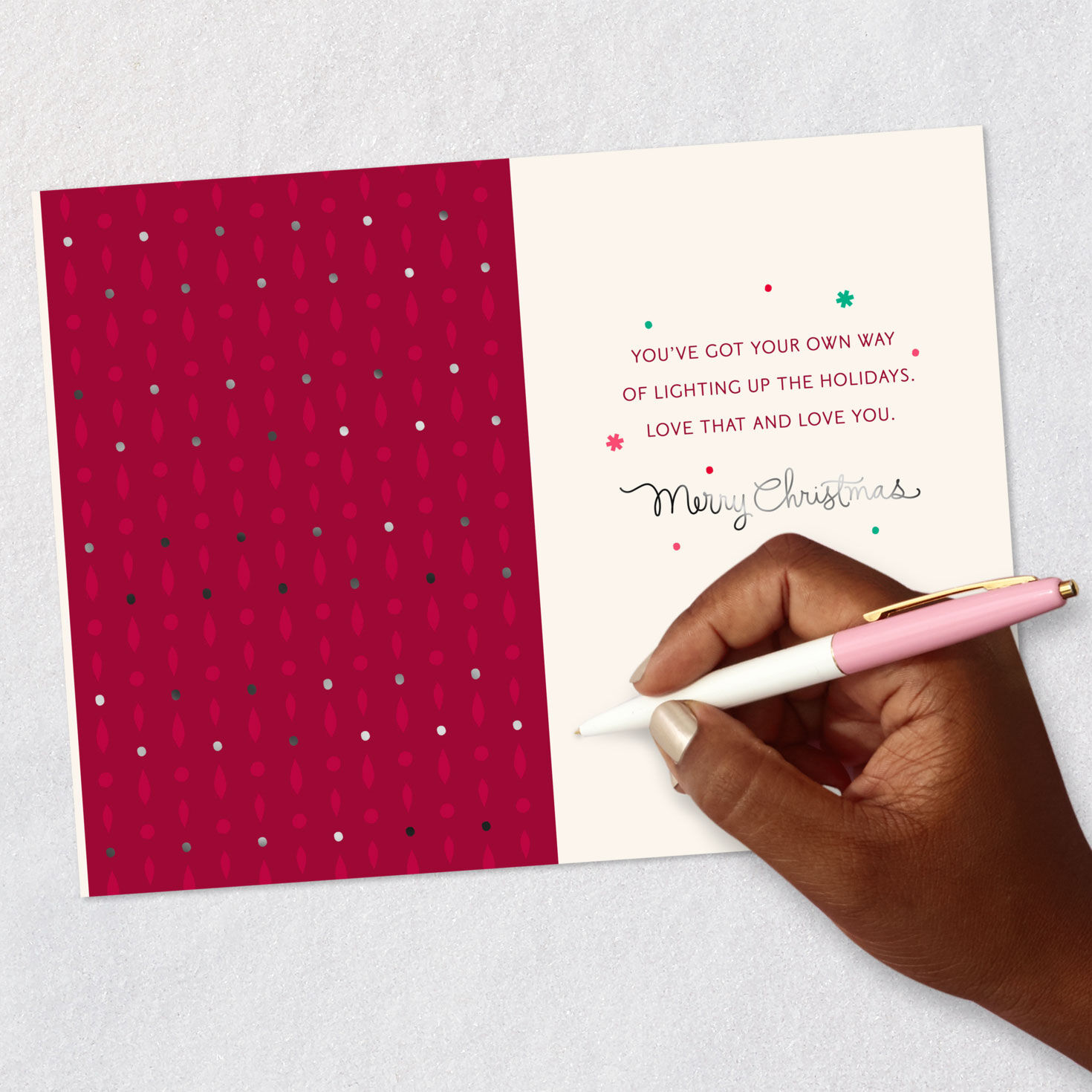 Black Woman Silhouette Granddaughter Christmas Card  image number 6