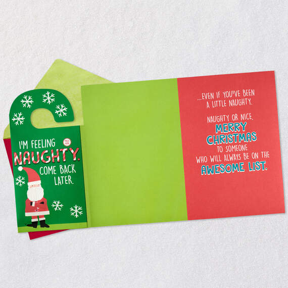 Naughty or Nice Talking Door Hanger Christmas Card With Sound, , large image number 6
