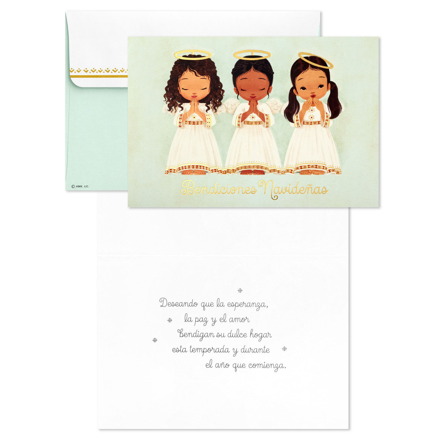 Three Little Angels Spanish-Language Boxed Christmas Cards, Pack of 16, , large image number 3