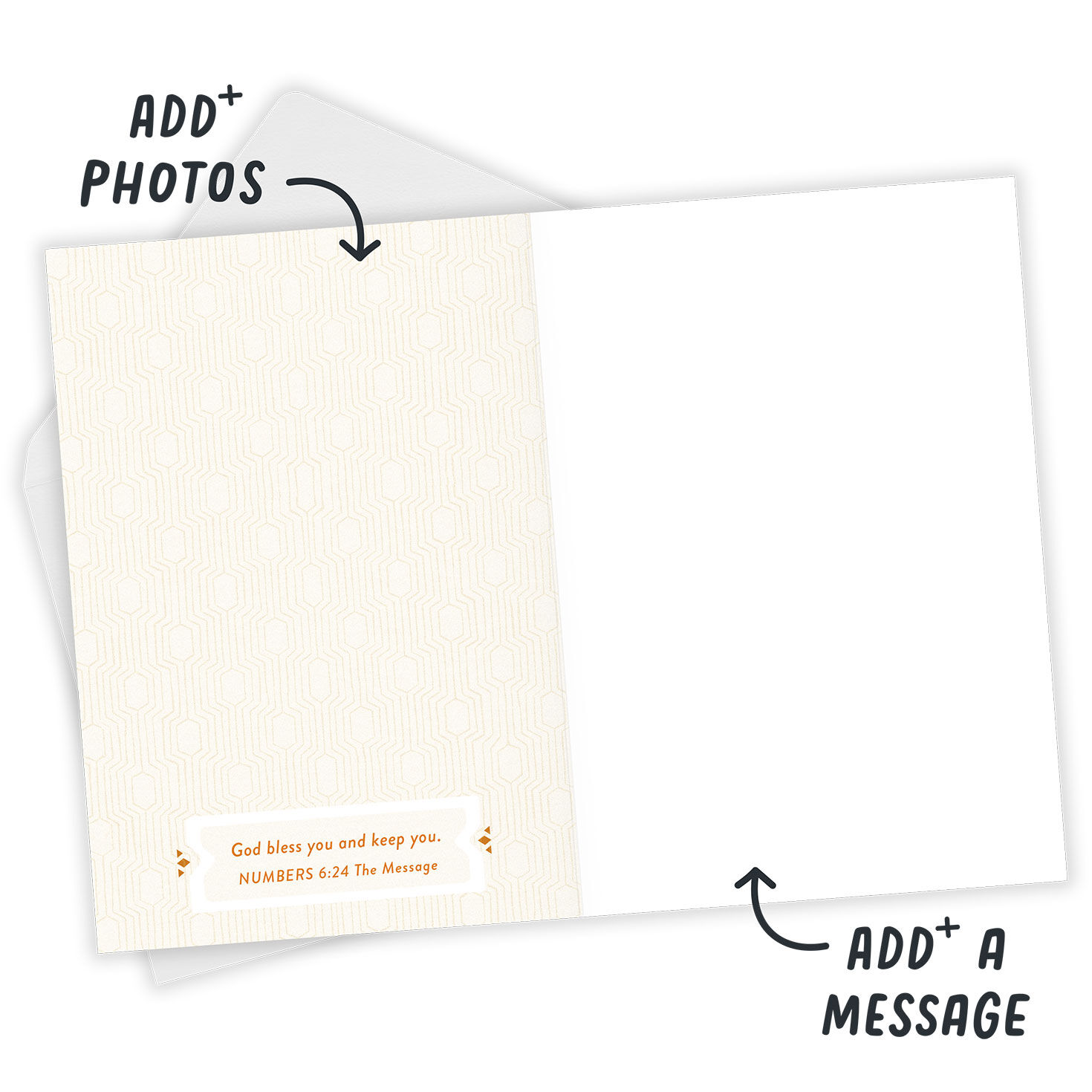 Beach Sunrise Religious Personalized Card Open Card with Envelope indicating personalization image number 3