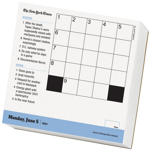 2023 New York Times Mini Crossword Daily Desktop Calendar, 