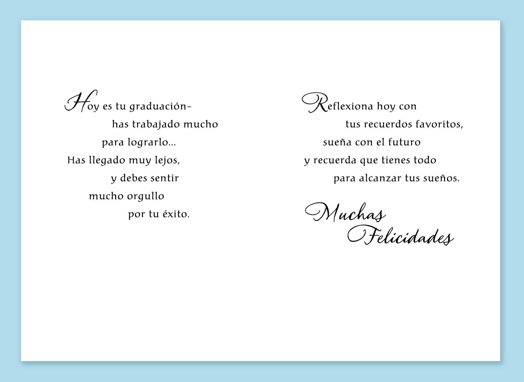 Dreams Come True Spanish-Language Graduation Card