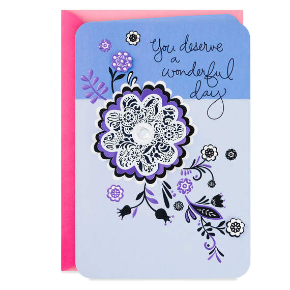You Deserve A Wonderful Day Mother's Day Card, , large image number 1