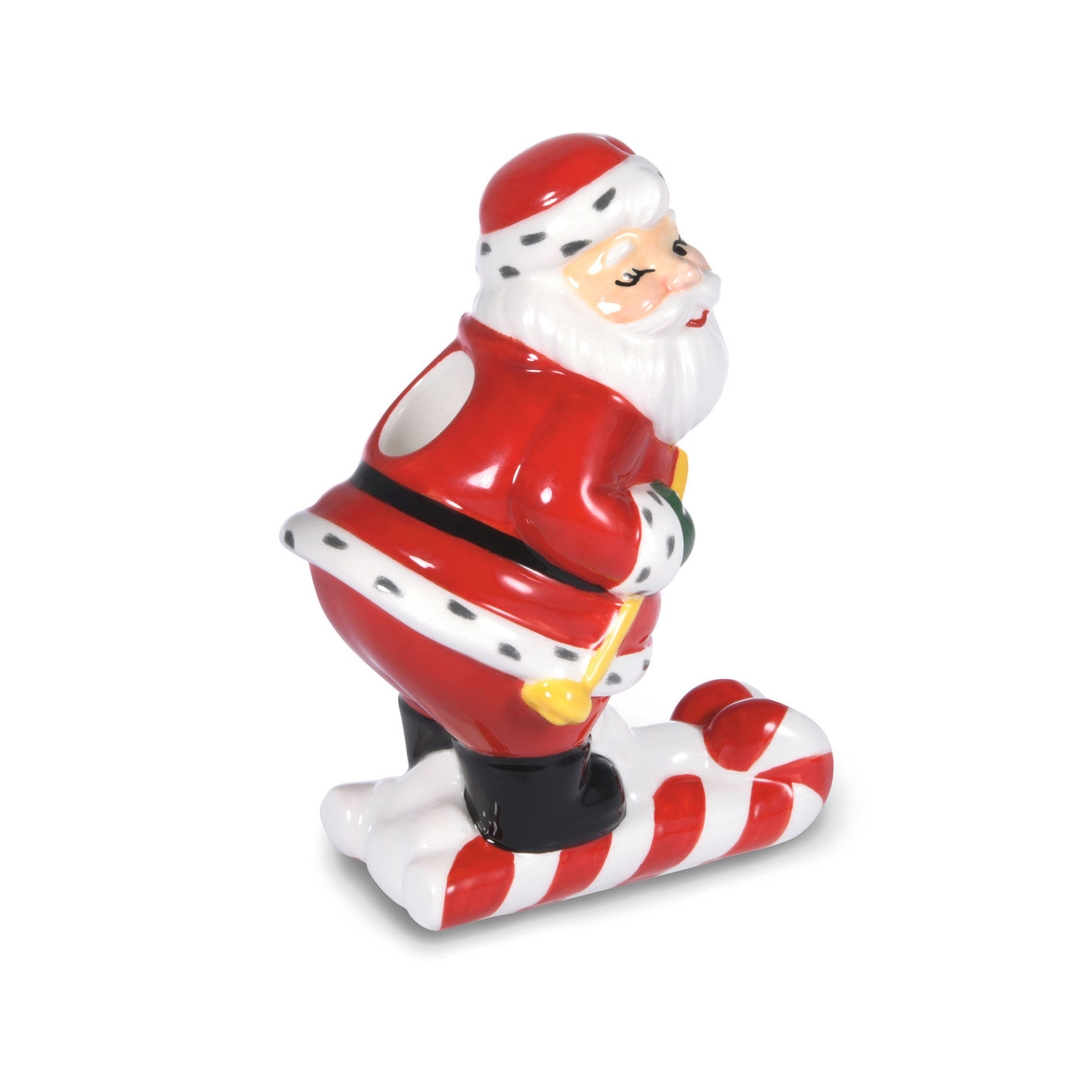 Skiing Santa Toothpick Holder