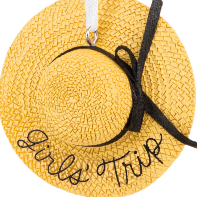 Girls' Trip Sun Hat Christmas Ornament closeup view image number 5