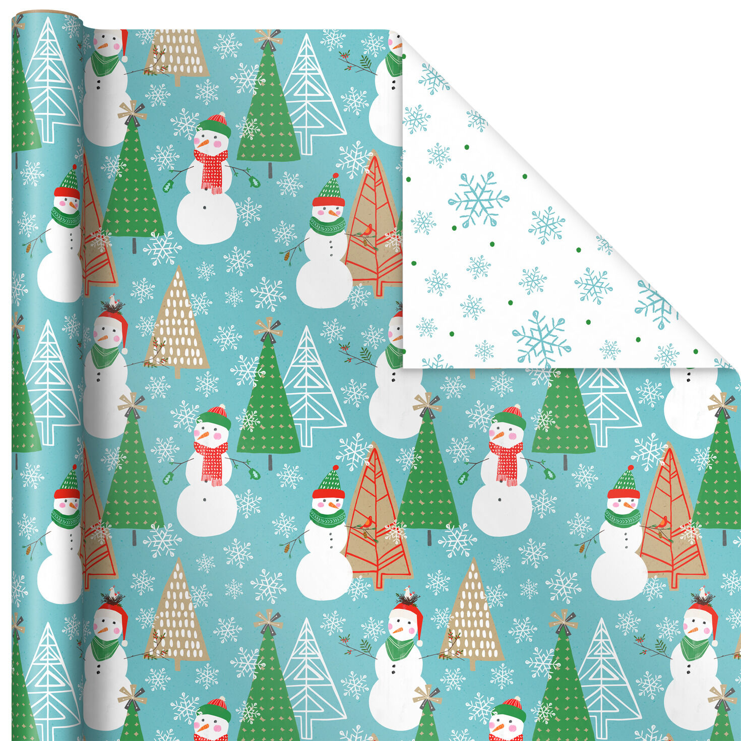 Santa Fun Reversible Christmas Wrapping Paper  image number 4