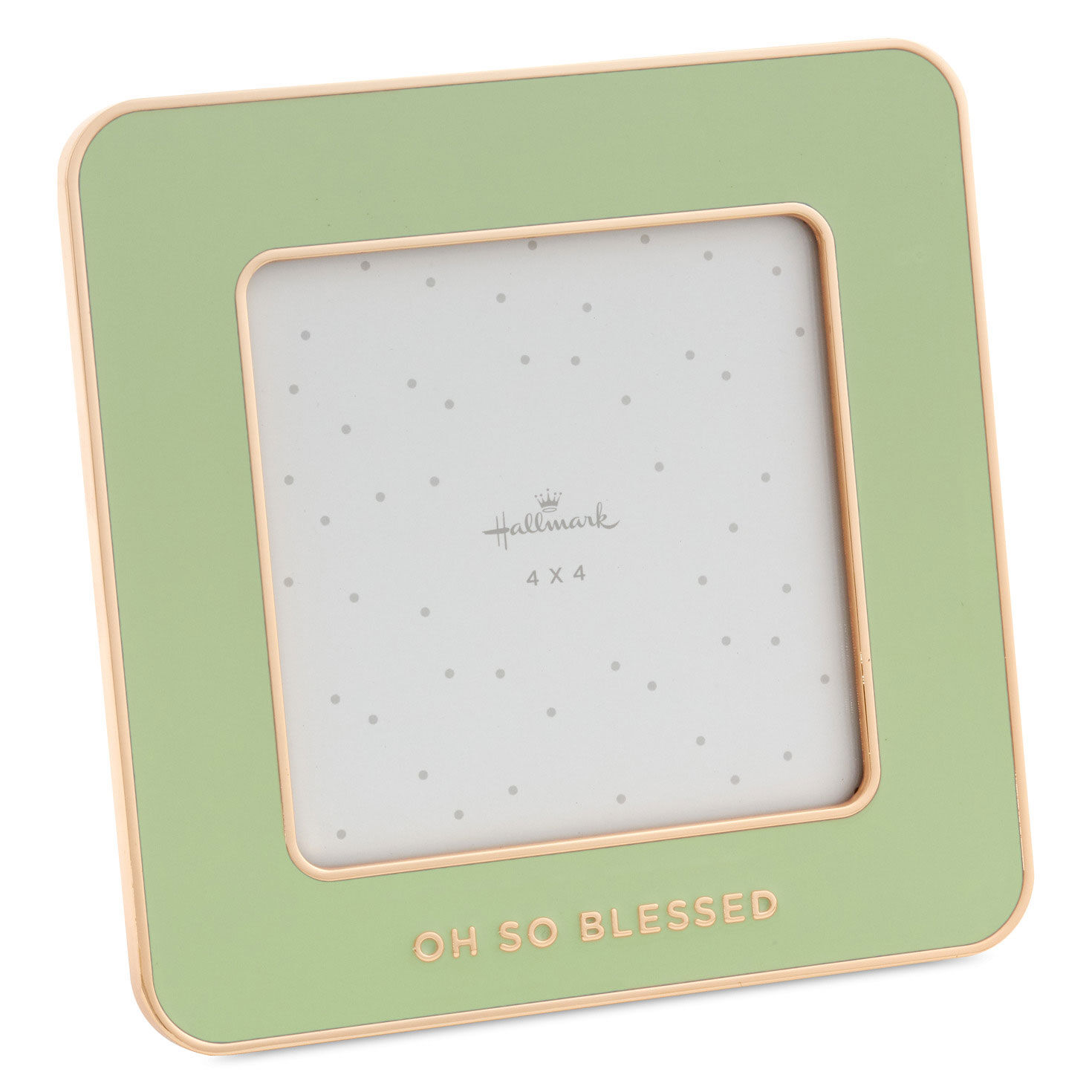 Oh So Blessed Green Enamel Picture Frame, 4x4
