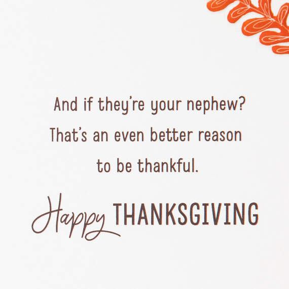 So Thankful for You Thanksgiving Card for Nephew, , large image number 2