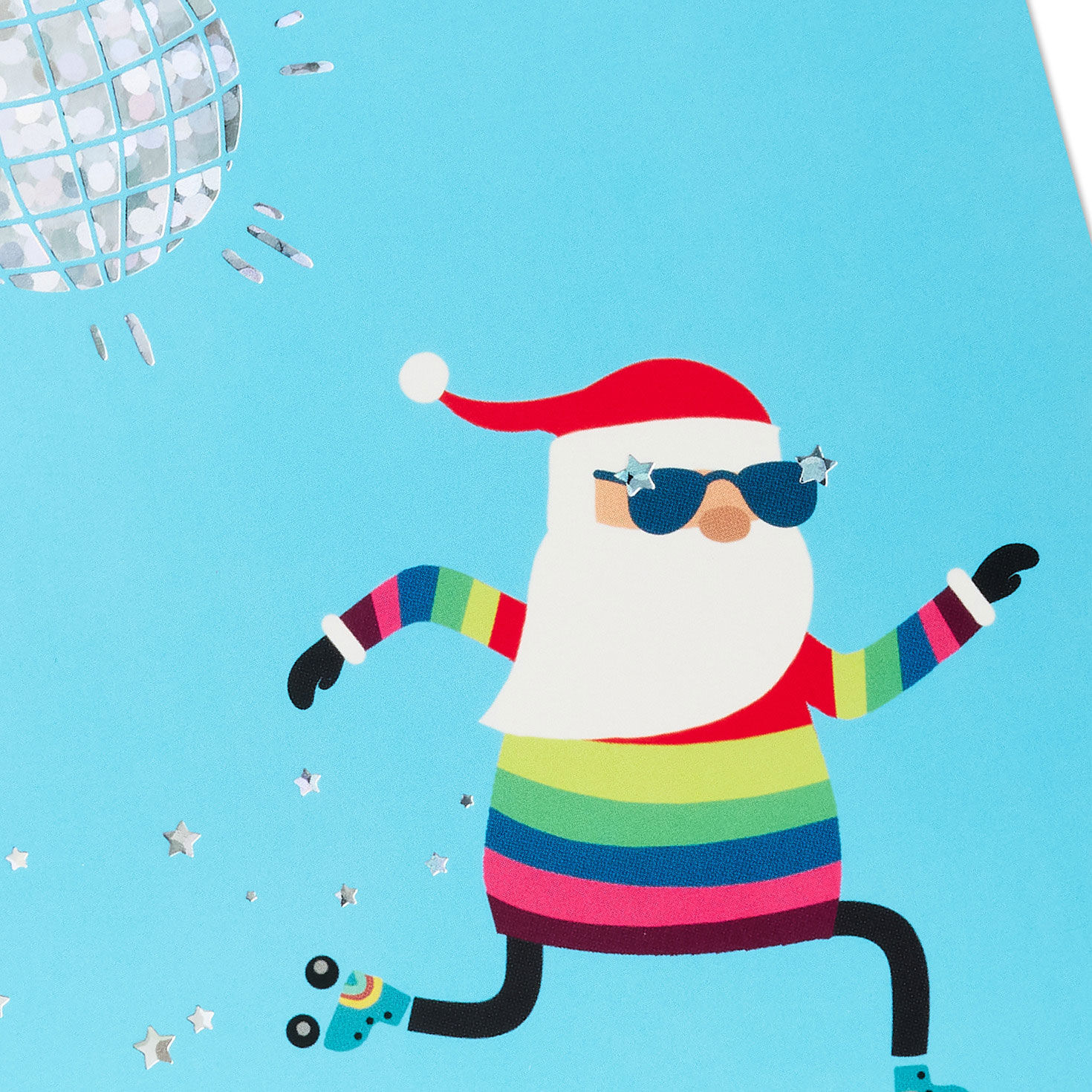 Disco Santa Claus Boxed Christmas Cards Cover Detail image number 5