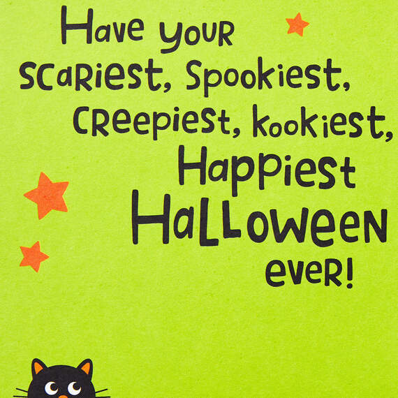 Trick-or-Treating Ghost Halloween Card With Stickers, , large image number 2