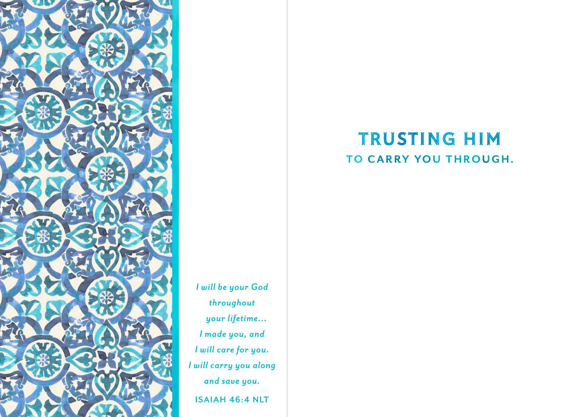 God Is Your Strength Religious Encouragement Card