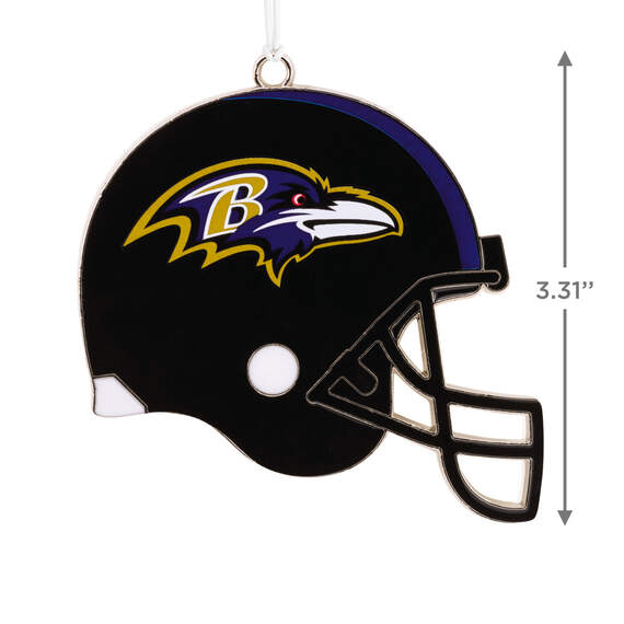 NFL Baltimore Ravens Football Helmet Metal Hallmark Ornament, , large image number 3