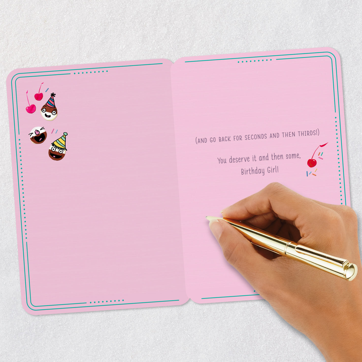 Sweet Treats Birthday Card for Her signing card image number 6