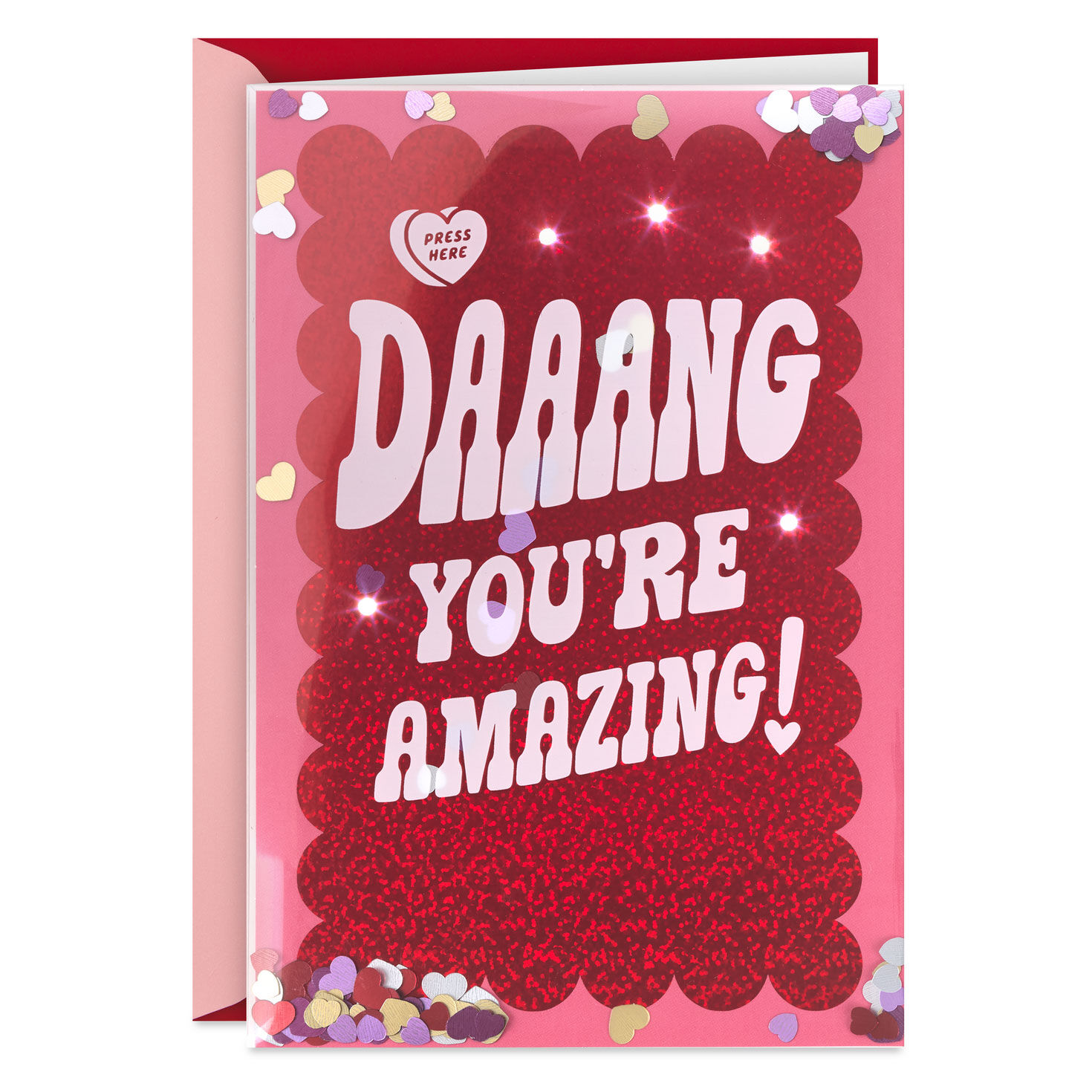 Dang, You're Amazing! Musical Valentine's Day Card With Lights