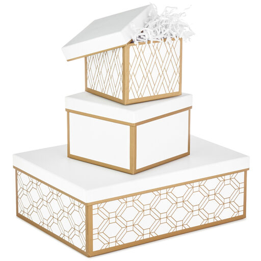 Assorted Nesting Boxes 3-Pack With Shredded Paper Filler, 