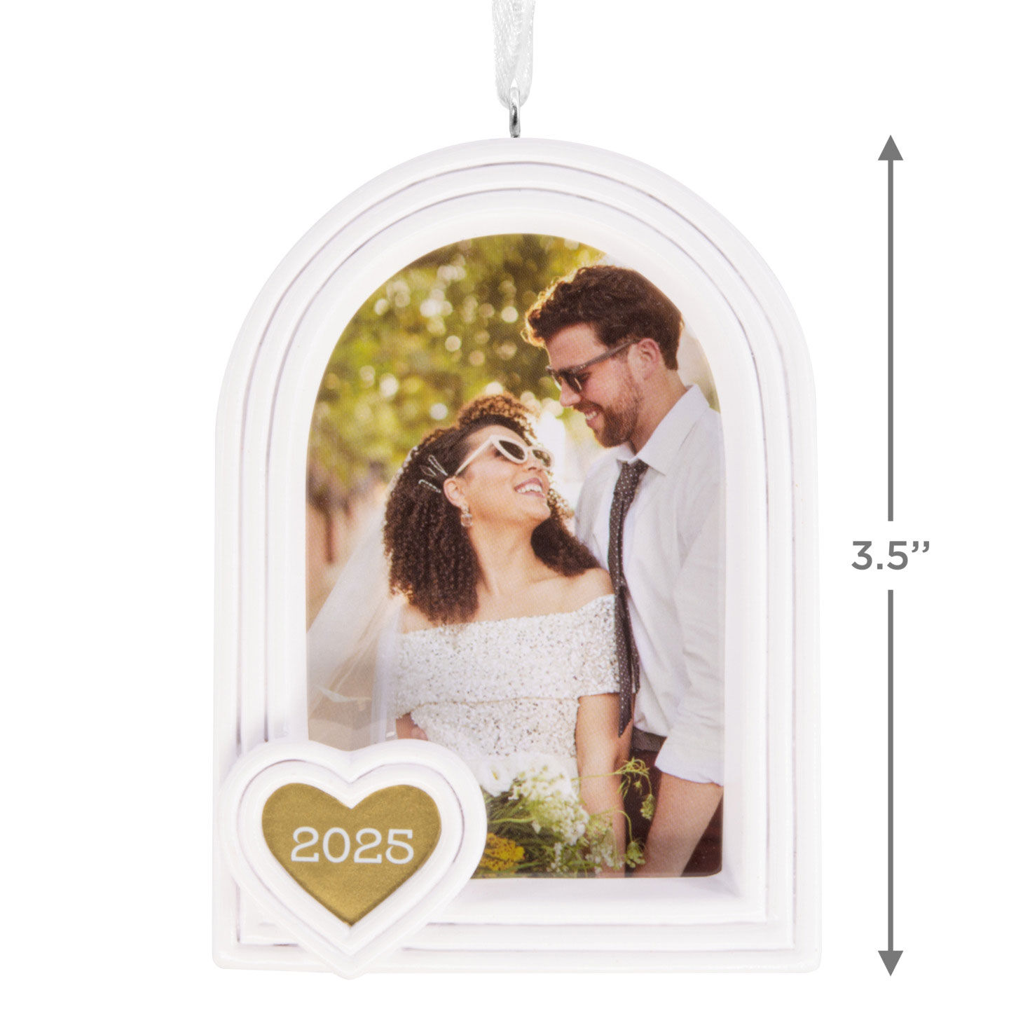 Wedding Photo Frame Christmas Ornament measurement image number 3