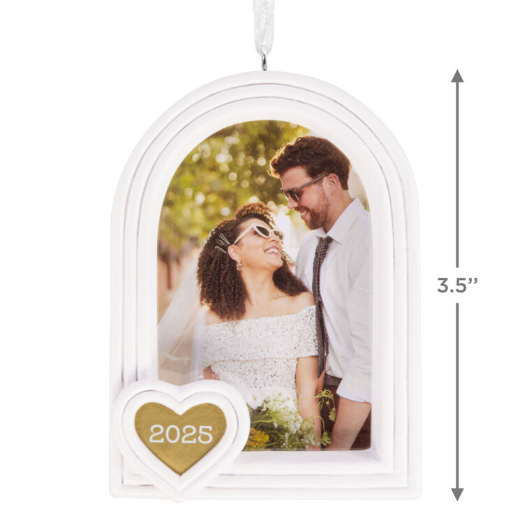 Wedding Photo Frame Christmas Ornament measurement image number 3
