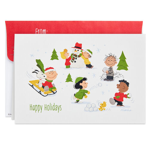 Peanuts Jolly Snow Fun Boxed Christmas Cards, Pack of 16, 