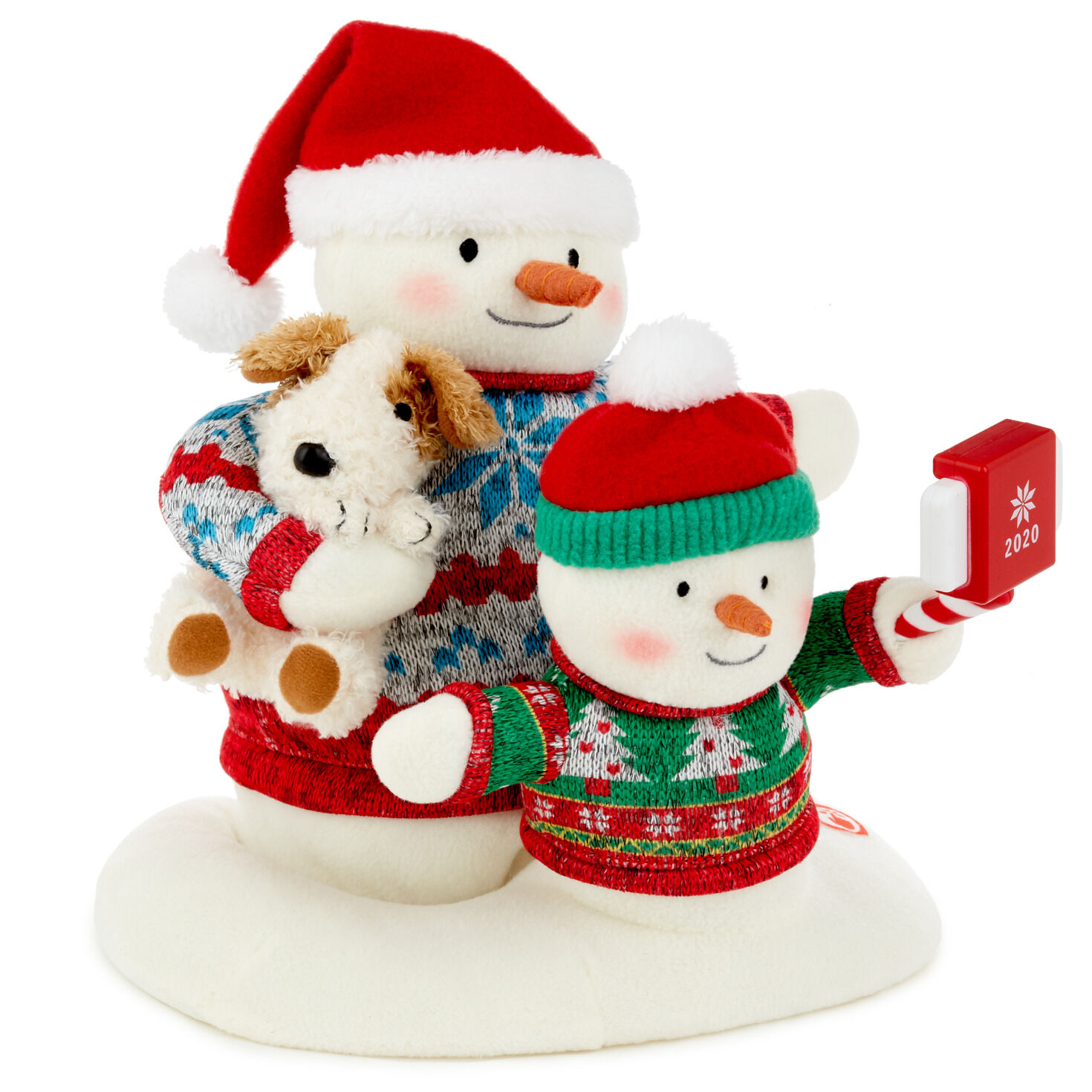 Cozy Christmas Selfie Snowman 2020 Singing Stuffed Animal With Light And Motion 9 5 Interactive Stuffed Animals Hallmark