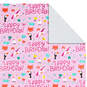 Cute and Colorful Birthday Flat Wrapping Paper Assortment With Gift Tags, 12 sheets, , large image number 5