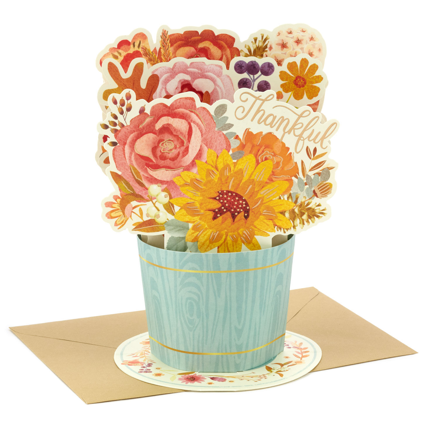 Papyrus Greetings Mother's Day Card Die-Cut Bouquet of Flowers ~Beautiful 